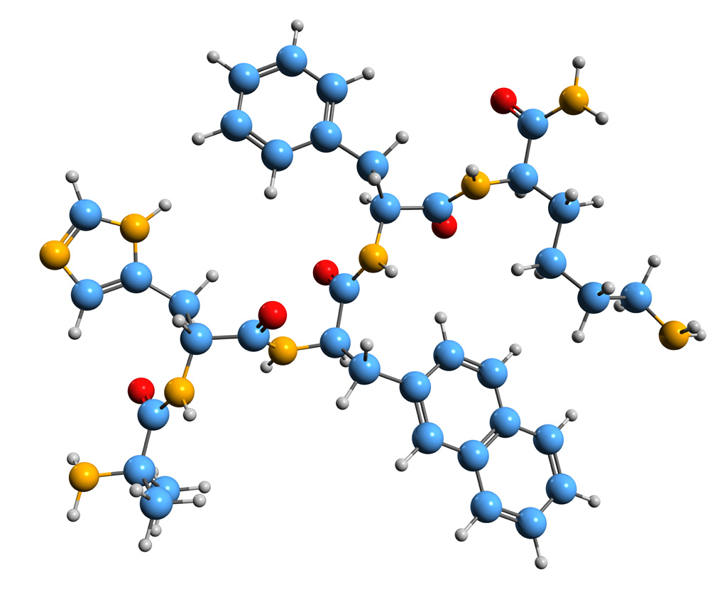 3D image of Ipamorelin skeletal formula