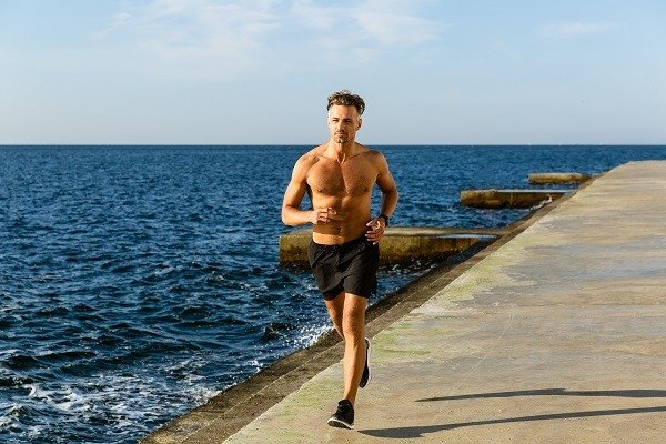 a man jogging