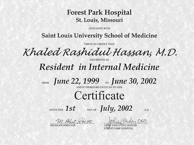 Dr. Khaled Hassan, MD Credentials 1